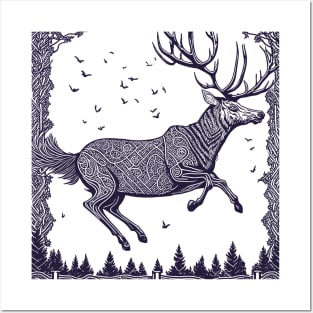 Skybound Stag Posters and Art